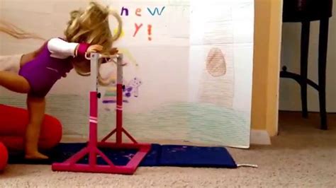 American Girl gymnastics doll Caroline balance beam bars gymnastic outfit our generation - YouTube