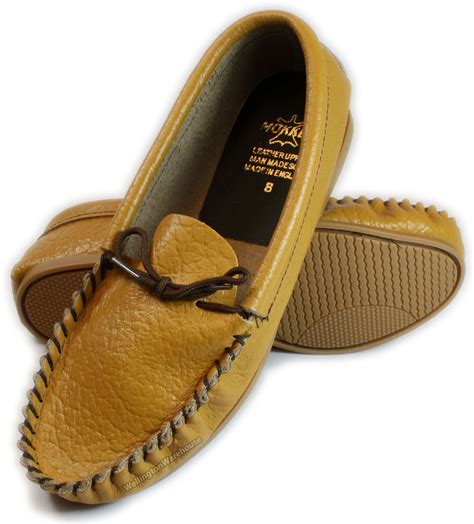 Mens Black Leather moccasins Slippers English Handmade UK 8-12 | eBay