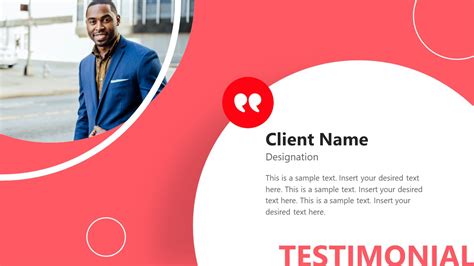 Client Testimonial PowerPoint Template - SlideModel