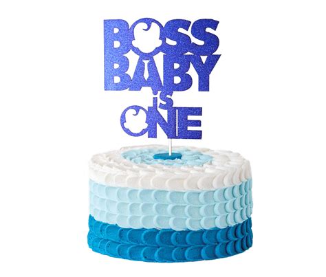 Buy Boss Baby Cake Topper Boy Girl, Boss Baby is One, One Cake Topper ...