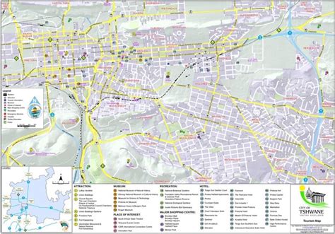 Tshwane tourist map | Tourist map, South africa travel, Tourist