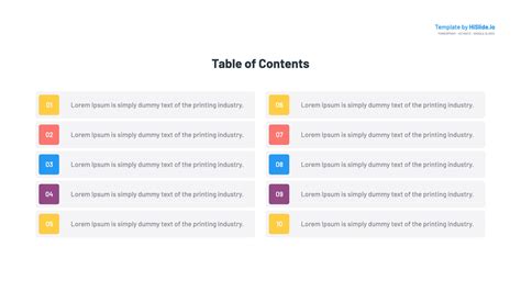 Table of Contents Template PPT - Free Download Now | HiSlide.io