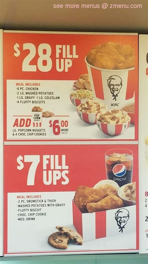 Online Menu of KFC Restaurant, Ewa Beach, Hawaii, 96706 - Zmenu