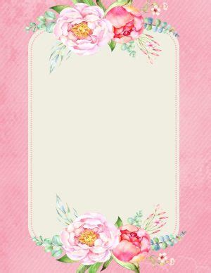 Free Flower Border | Watercolor and Clipart Borders