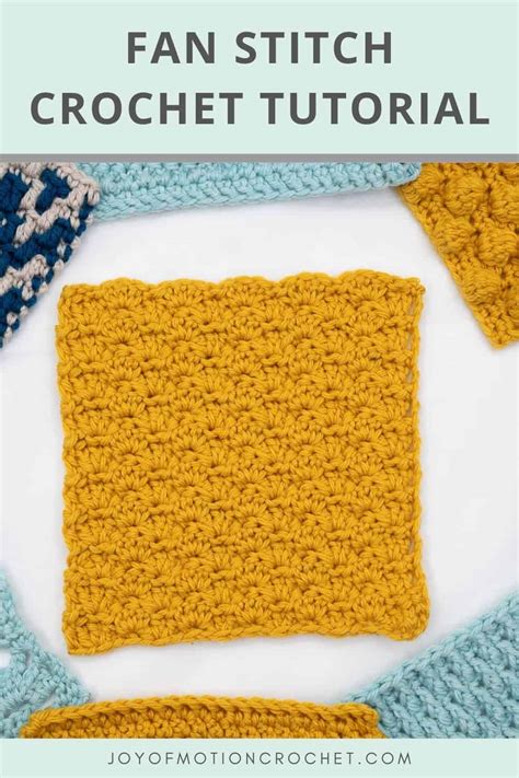 Fan Stitch Crochet Tutorial - Step by Step Video + Photo