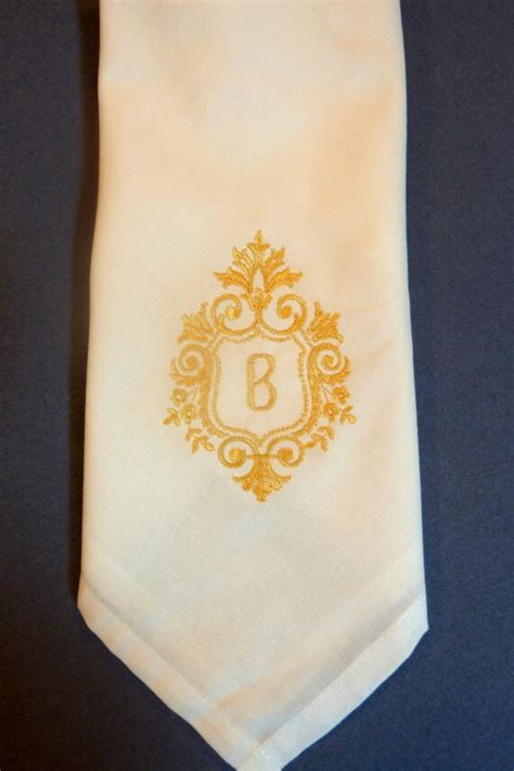 Monogrammed Cloth Napkins Cloth Napkins White Cotton