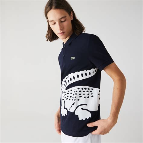 Men's Lacoste Oversized Crocodile Print Polo Shirt | LACOSTE