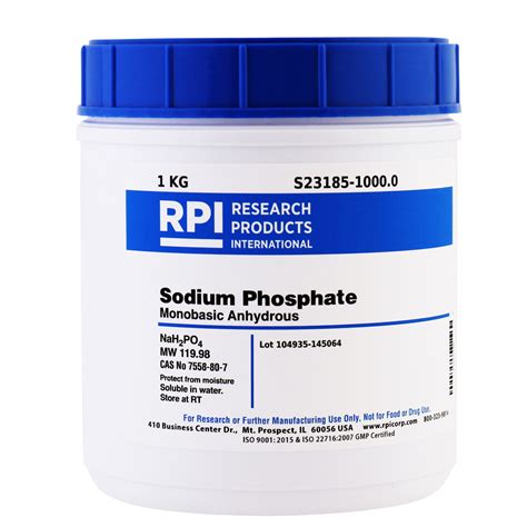 S23185-1000.0 - Sodium Phosphate, Monobasic, Anhydrous, 1 Kilogram