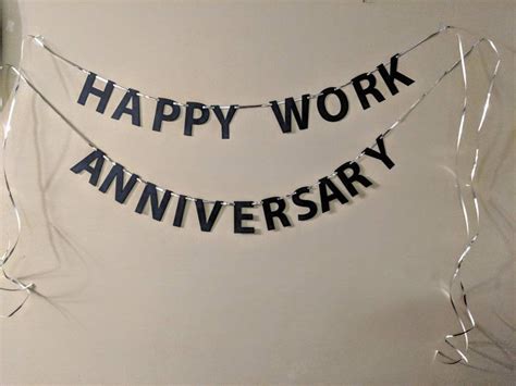 Happy Work Anniversary Bunting / Garland on Ribbon - Etsy