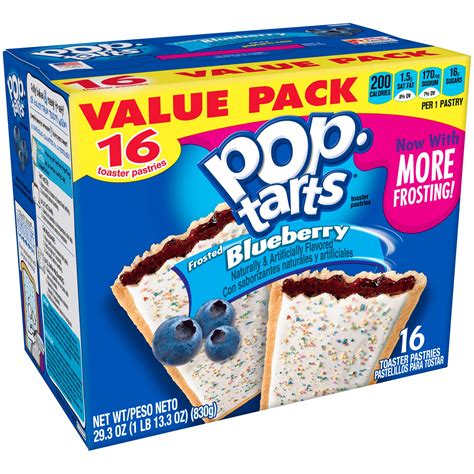 Pop-Tarts Frosted Blueberry, 16 Toaster Pastries - Walmart.com