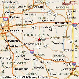 Where is Rushville, Indiana? see area map & more