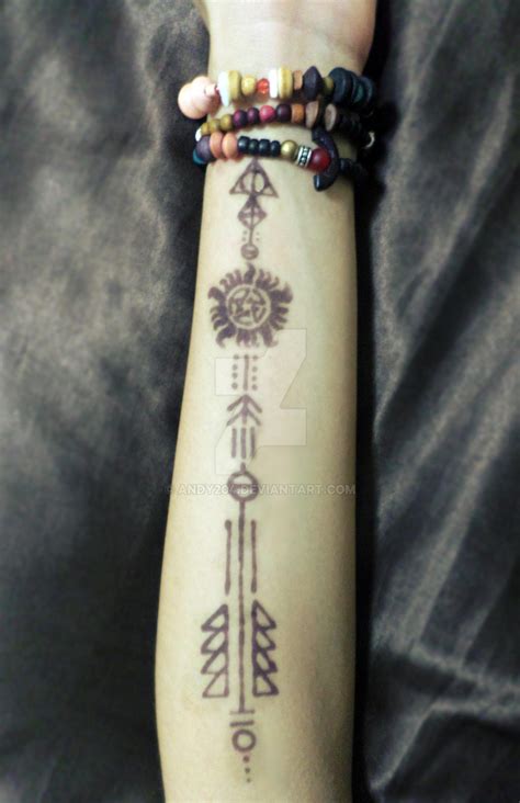 Geometric Arrow henna tattoo design by andy204 on DeviantArt