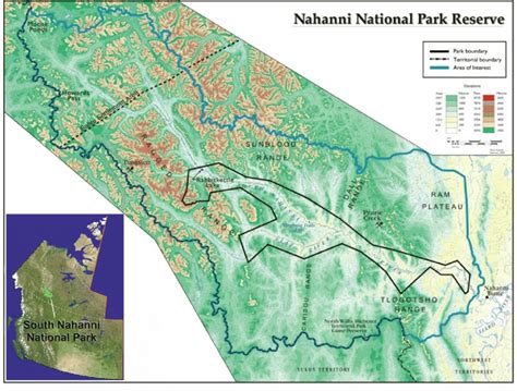 1 The location and topographic features of the Nahanni National Park,... | Download Scientific ...