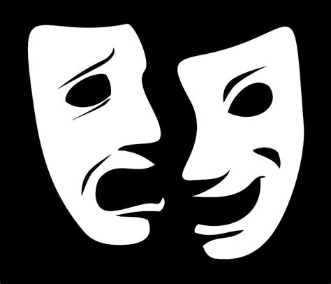 Theatre Masks, Clip Art, Clip Art on Clipart Library, Drama Masks HD ...