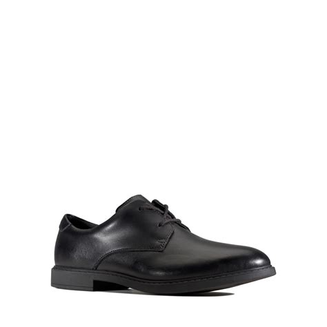 Clarks Boys School Shoes - Scala Loop Youth Black Leather