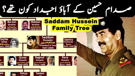 Saddam Hussein Family tree | Saddam Hussein Complete Family Tree - YouTube