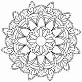 Flower Contour mandala With big Petals Meditative coloring Page Vector  sketch template