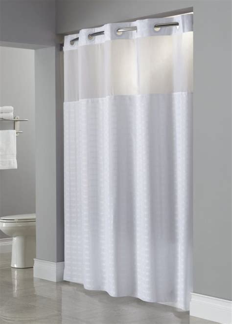 Hookless - Extra Long - 71'' Wide x 80'' Long - White Shower Curtain