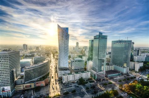 city, high rises, poland, skyline, urban, warsaw 4k wallpaper ...