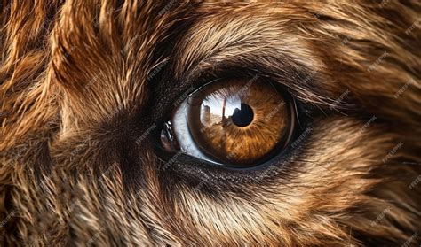 Premium Photo | Bear eye closeup portrait of a brown eye macro ...