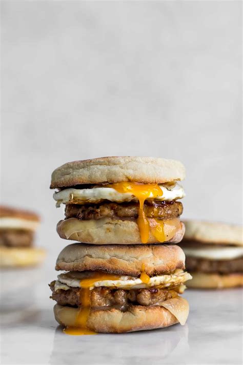 Sausage & Egg McMuffin Style Breakfast Sandwich - Chef Sous Chef