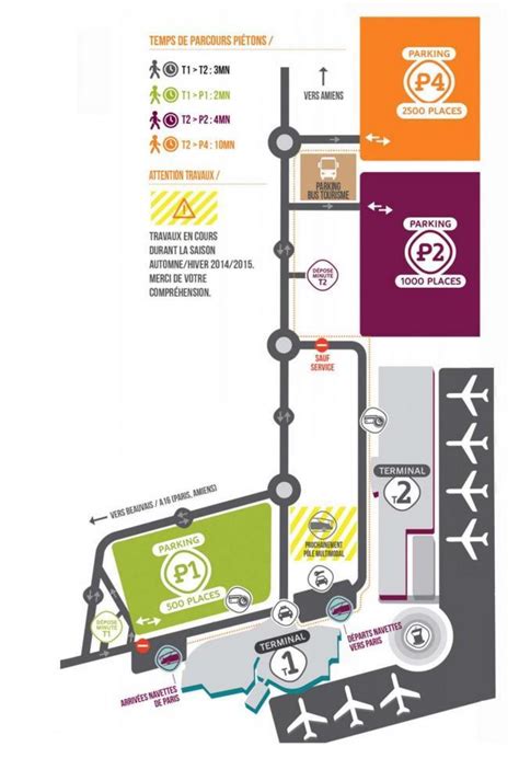 Beauvais airport map - Map of Beauvais airport (France)