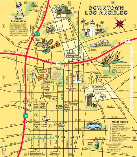 medium-sized Downtown Los Angeles Map