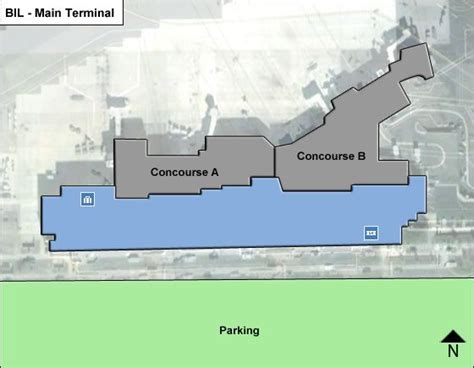 Billings Logan Airport BIL Main Terminal Map