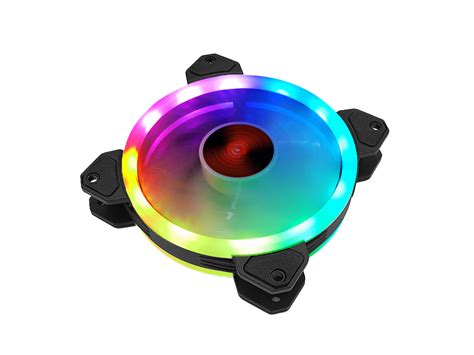 RGB Series Case Fans 120mm with Remote Controller Fan Hub and Extension, Quiet Edition High ...