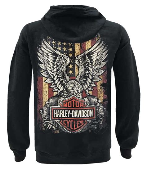 Harley-Davidson Men's Custom Freedom Fleece Full-Zip Hoodie - Solid ...