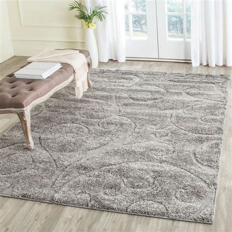 Safavieh Florida Shag Gray 5 ft. 3 in. x 7 ft. 6 in. Area Rug-SG455-8013-5 - The Home Depot