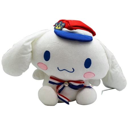 Sanrio's Cinnamoroll Medium Size Plush Toy w/Red, White, and Blue Cap (12in) - Walmart.com