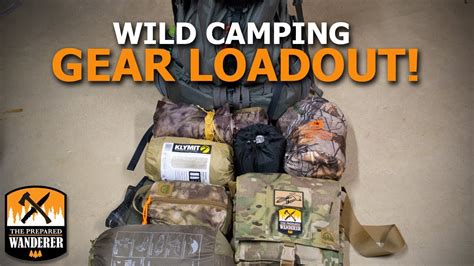 Wild Camping Gear Loadout - YouTube