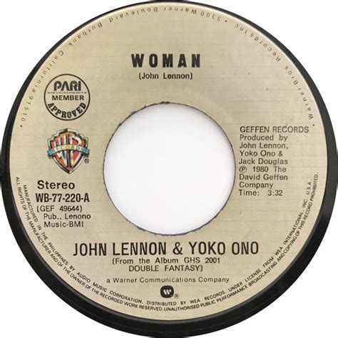 John Lennon - Woman (1980, Vinyl) | Discogs