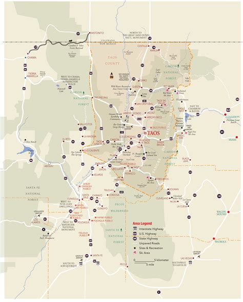 Taos New Mexico Map