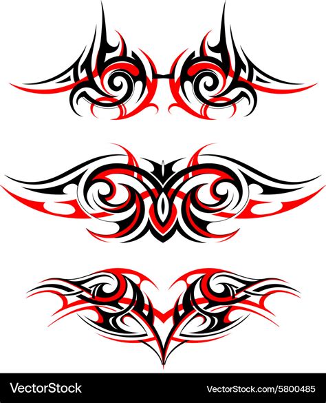 Gothic style tattoo set Royalty Free Vector Image