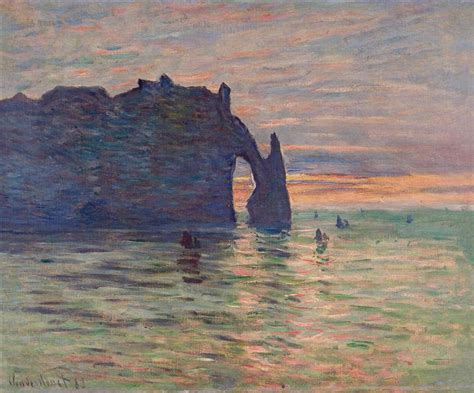 Etretat, Sunset, 1883 - Claude Monet - WikiArt.org