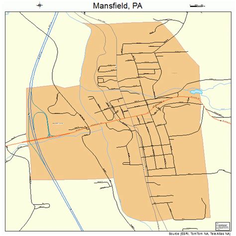 Mansfield Pennsylvania Street Map 4247080