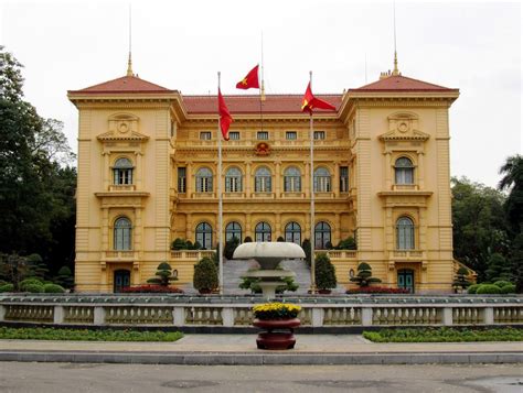 Ornate French Colonial Architecture of Presidential Palace, Hanoi, Vietnam Colonial Architecture ...