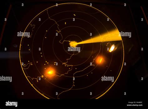 RADAR screen taken at RAF Neatishead, Norfolk, RAF Air Defence Radar Stock Photo, Royalty Free ...