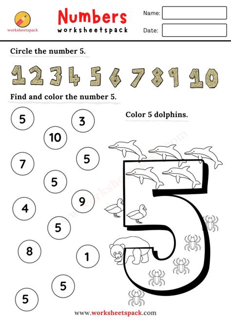 Numbers 1-10 Worksheet Pdf