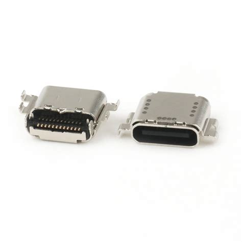 24 Pin Type C Female Connector L=8.21MM Dual SMT Type C USB PCB Connector