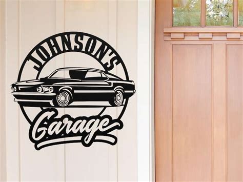 Personalized Garage Car Sign Garage Decor Garage Muscle Car Custom Metal Sign Fathers Day Gifts ...