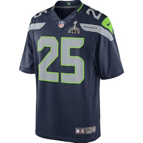 Mens Seattle Seahawks Richard Sherman Nike College Navy Super Bowl XLIX ...