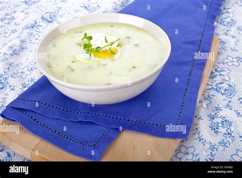 Green vegetables soup Stock Photo - Alamy