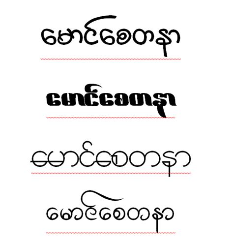 Myanmar Font Style For Photoshop - Design Talk