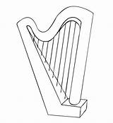 Harp Coloring Pages sketch template
