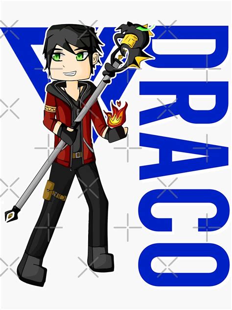 Pegatina «Draco Itsfunneh Funneh Krew Perro jugador fan art 2022» de Infdesigner | Redbubble