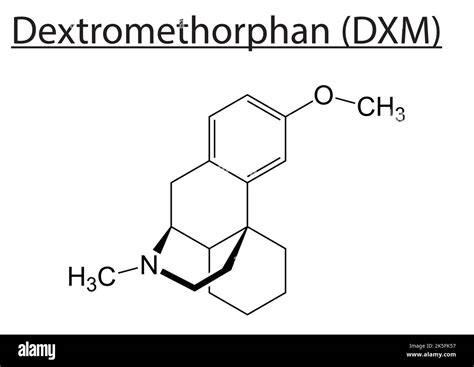 Dextromethorphan DXM Molecular structure vector skeletal formula Stock Vector Image & Art - Alamy