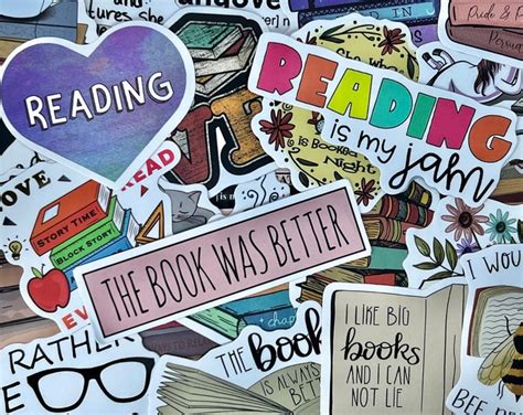 Reading Stickers Books Stickers Love Reading Literary - Etsy